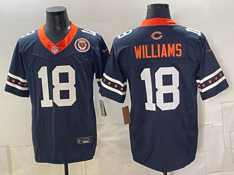 Men Chicago Bears #18 Williams blue Nike Limited NFL Jersey 0912003
